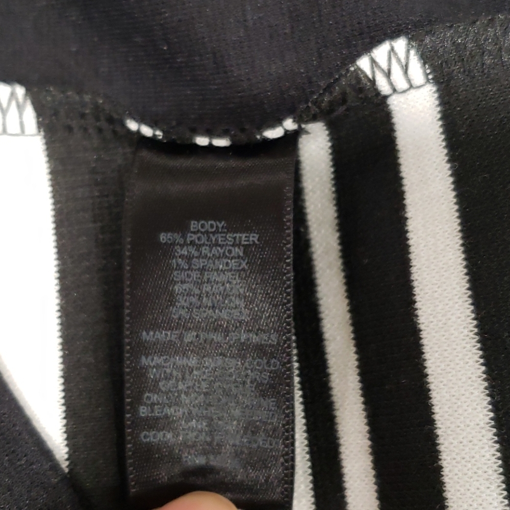 Express Dress Womens Sm Black/White Stripe Ponte Bodycon Modern Contemporary NWT - Picture 6 of 9